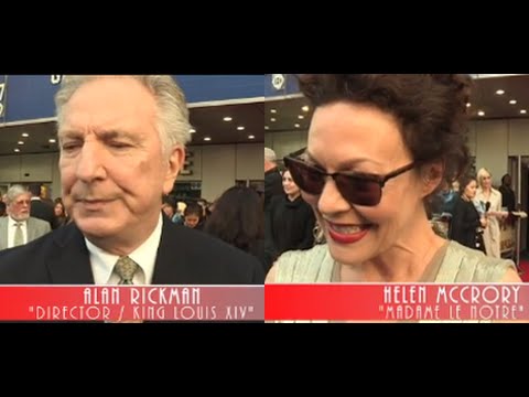 A Little Chaos – UK Premiere Interviews – Alan Rickman, Helen McCrory. A Little Chaos - UK Premiere Interviews – Alan Rickman, Helen McCrory.