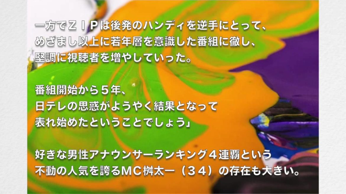 北乃きい「ZIP!」が大逆転…王者「めざまし」なぜ敗れた？