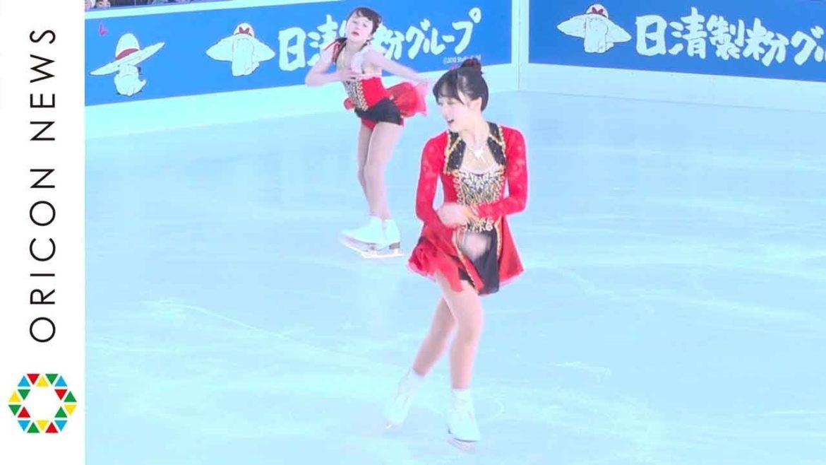 本田望結＆紗来、大人っぽい衣装でスケーティング披露　『TOKYO SKYTREE TOWN ICE SKATING PARK 2019』