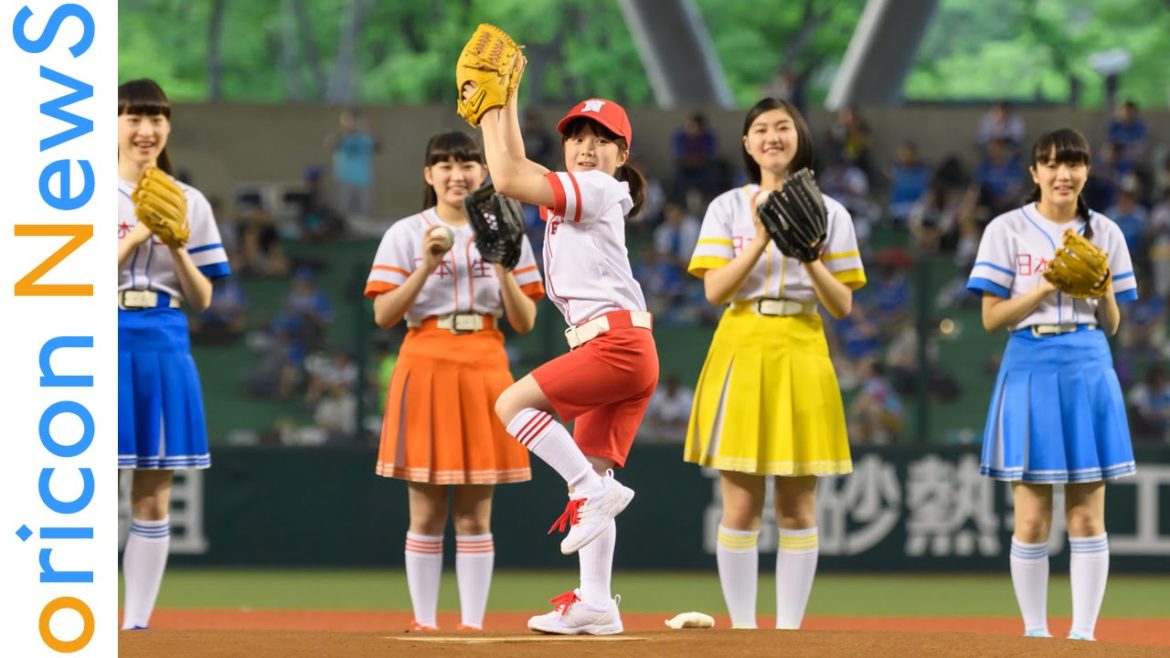 【別角度】エビ中&本田紗来、始球式に9人連続で挑戦　練習風景も公開　プロ野球『日本生命セ・パ交流開幕戦』埼玉西武ライオンズ対横浜DeNAベイスターズ　セレモニアルピッチ