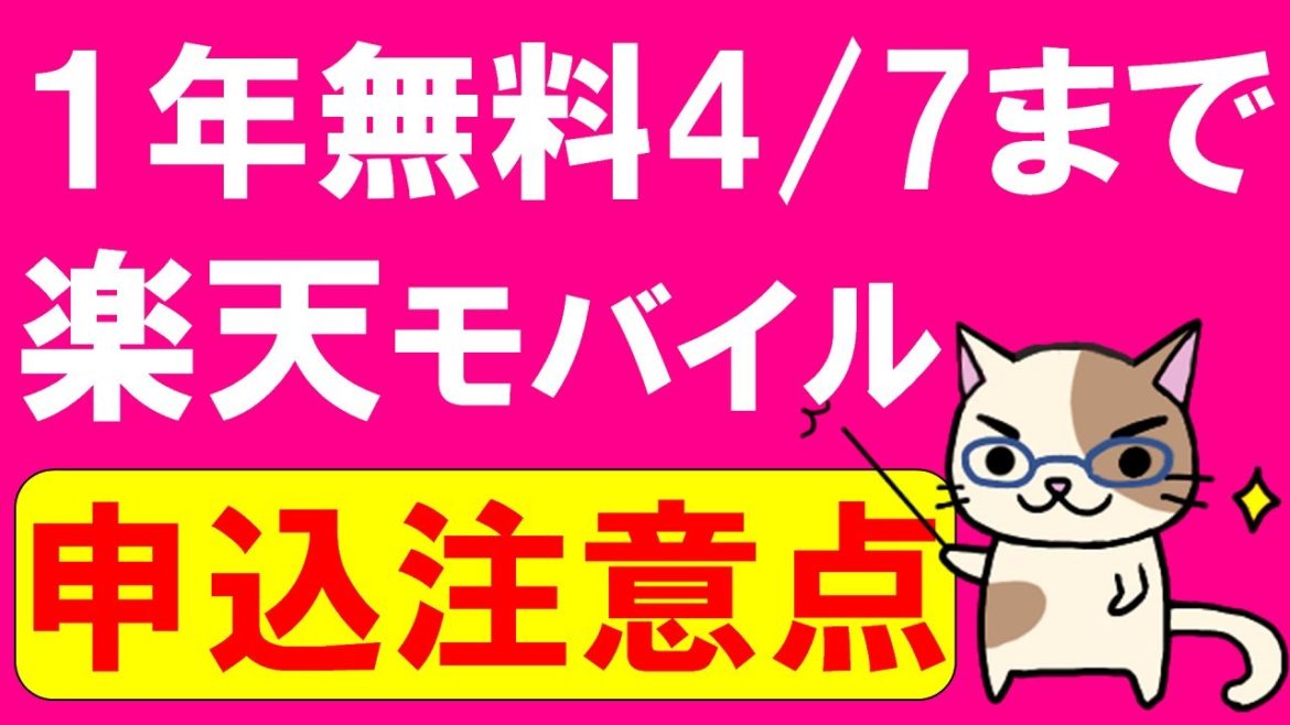 楽天モバイル一年無料カウントダウン！おすすめ端末、キャンペーンや申し込み注意点を解説☆