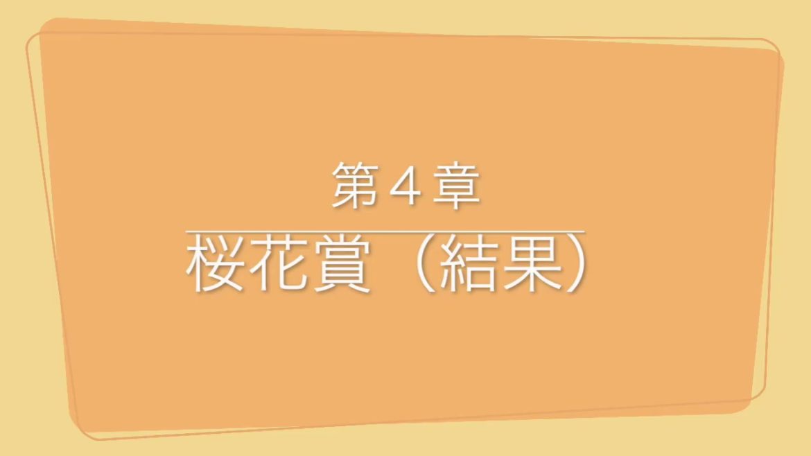 【桜花賞・結果】2020年帯をとる男のドキュメント