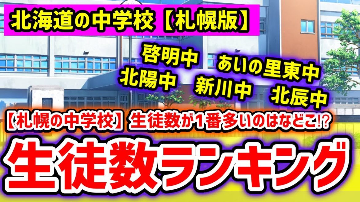 【札幌の中学校】生徒数ランキング