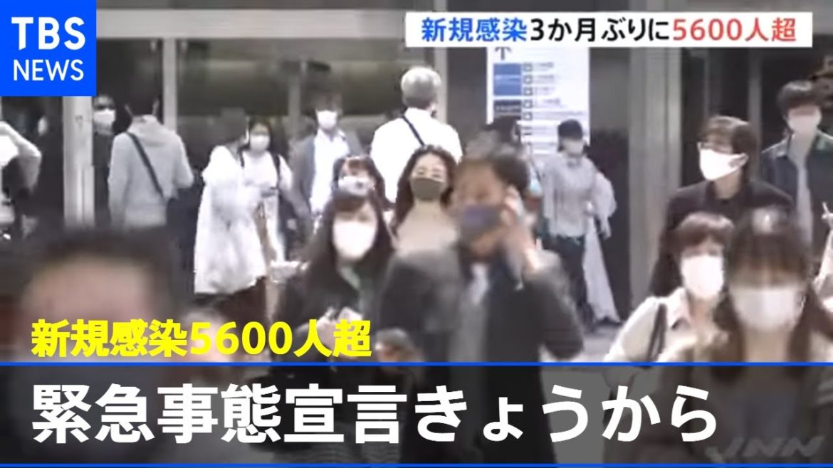 新規感染３か月ぶりに５６００人超 緊急事態宣言きょうから［新型コロナ］