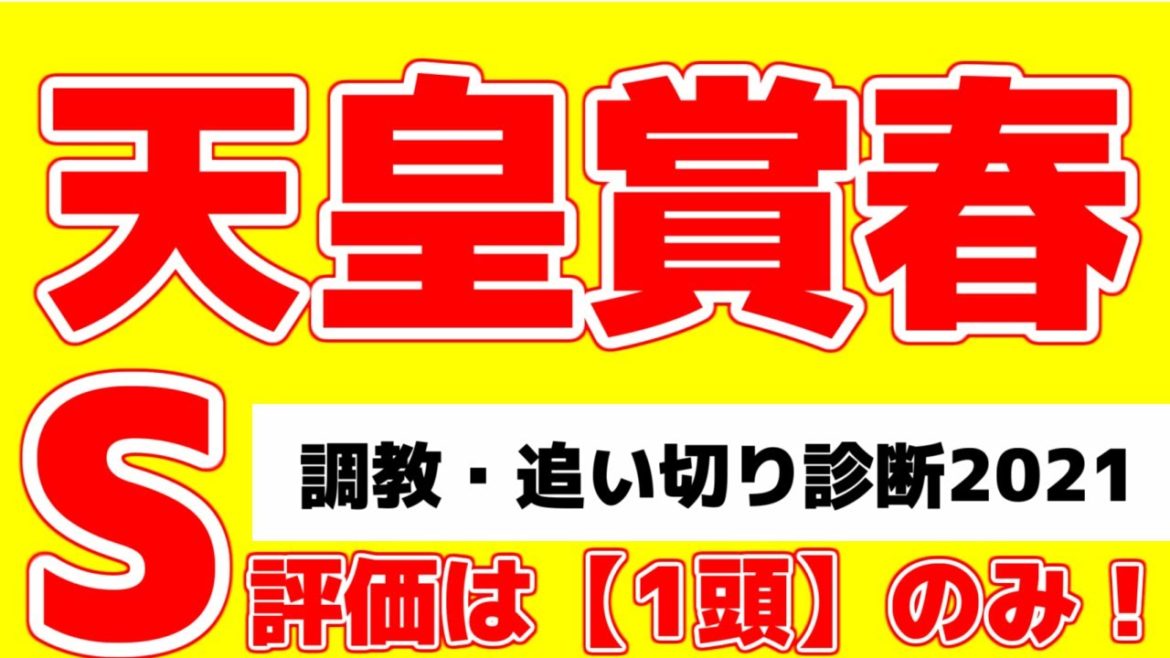 【天皇賞春2021】調教S評価は1頭のみ！絶好調はあの馬だ！