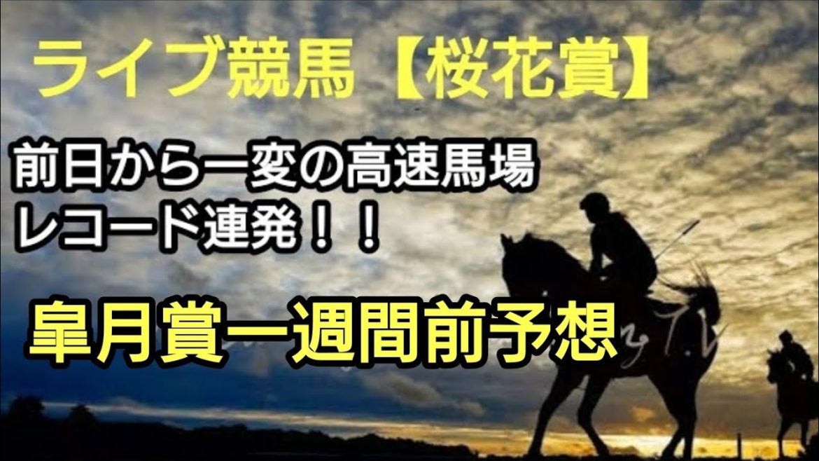 ライブ競馬JRA【桜花賞G1と皐月賞一週間前予想】スポーツ レース