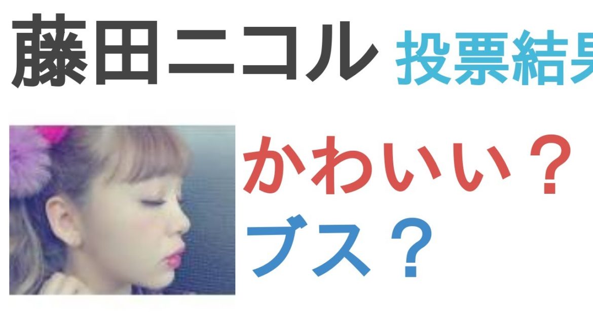 藤田ニコルはかわいい？ブス？【投票結果】
