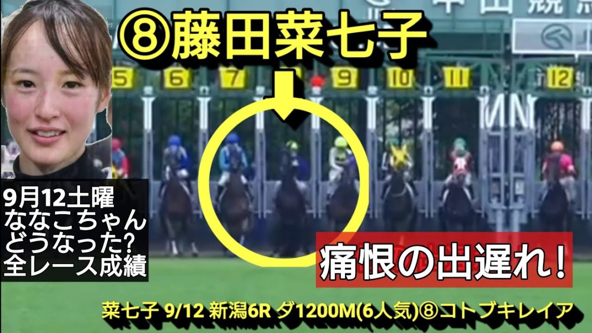 2020/9/12 藤田菜七子の全レース !【女性騎手】競馬 All race results of Nanako Fujita jockey