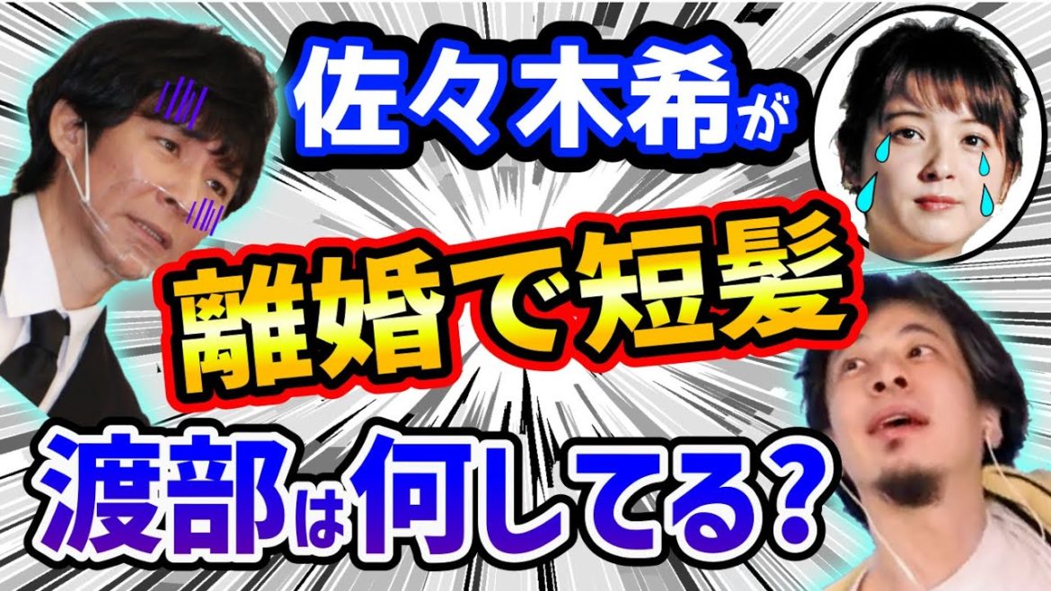 ひろゆき渡部健は損、佐々木希が離婚断髪…多目的トイレ不倫を切り抜き論破
