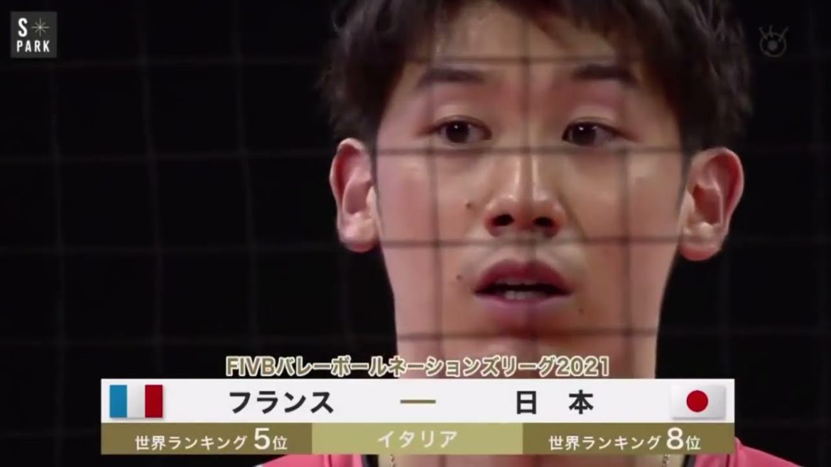 （2021/6/6放送）男子バレーボール ネーションズリーグ　石川祐希が美技「フェイクセット」を魅せる！