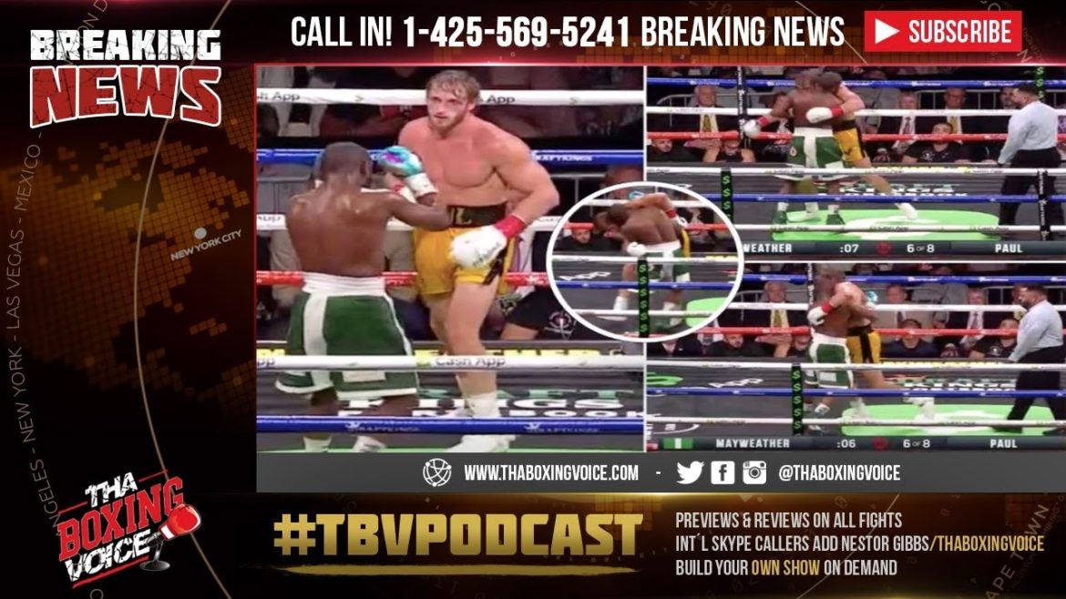 ☎️Floyd Mayweather KNOCKED OUT Logan Paul😱BUT Held Him Up to Keep The SHOW Going🤔