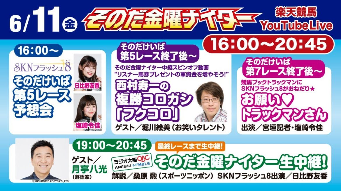 【そのだ・ひめじ競馬】そのだ金曜ナイター中継（2021/6/11） #競馬  #予想   #園田競馬