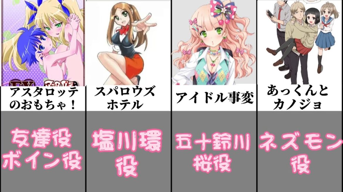 長嶋はるかが声優を演じたアニメキャラとゲームキャラまとめ[比較動画.ランキング. 長嶋陽香]