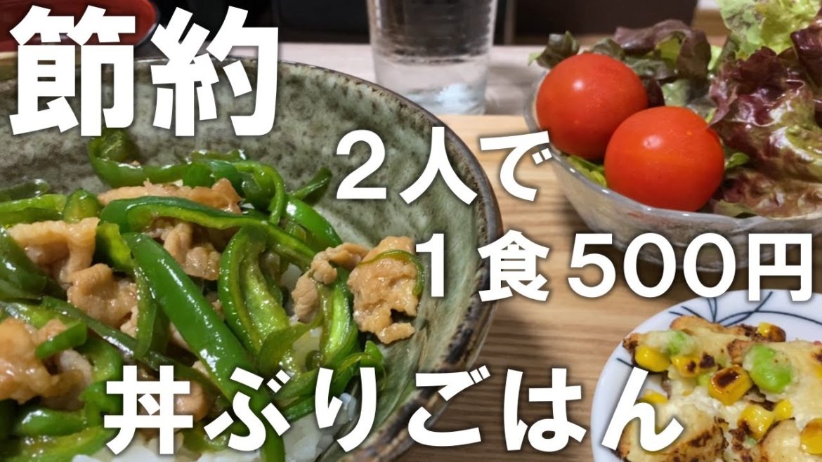 【ふたりごはん】１食500円以内を目指して作る丼ぶりごはん【節約ごはん】