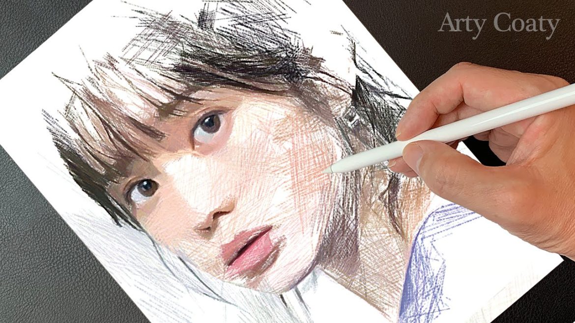 Drawing 弘中綾香 Ayaka Hironaka, How to line drawing portrait, Speed sketch | 弘中アナのイラスト描いてみた | ArtyCoaty Drawing 弘中綾香 Ayaka Hironaka, How to line drawing portrait, Speed sketch | 弘中アナのイラスト描いてみた | ArtyCoaty