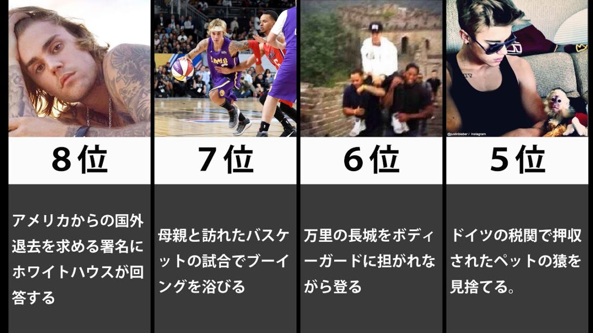 【炎上】ジャスティンビーバーの奇行まとめ