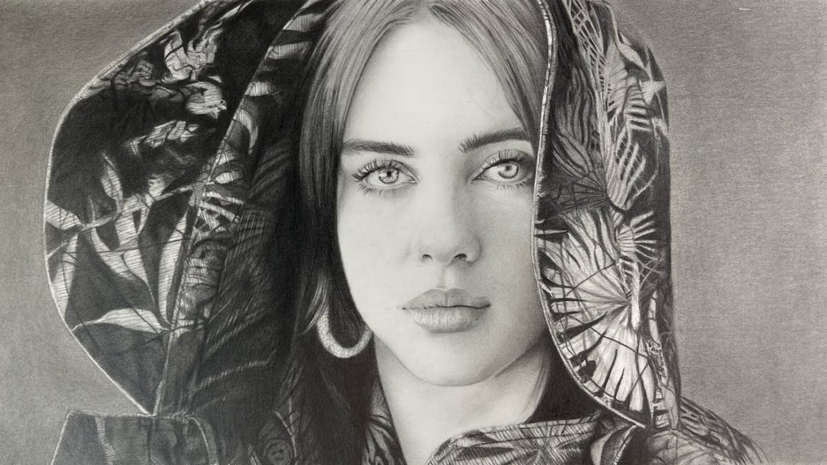 #75 Drawing Billie Eilish[Pencil Drawing] Time Lapse｜〈鉛筆画〉ビリー・アイリッシュを鉛筆で描いてみた【完成までを早送り再生】