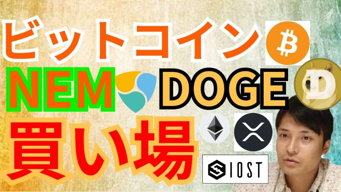 【仮想通貨BTC, XRP, ETH, IOST, NEM, DOGE】買い場はココ‼️ビットコイン、ネム＆ドージコイン