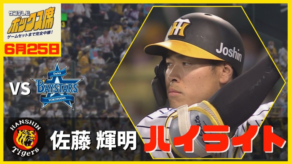 【佐藤輝明選手　全球ハイライト】6月25日 プロ野球 阪神 - DeNA　#サンテレビボックス席