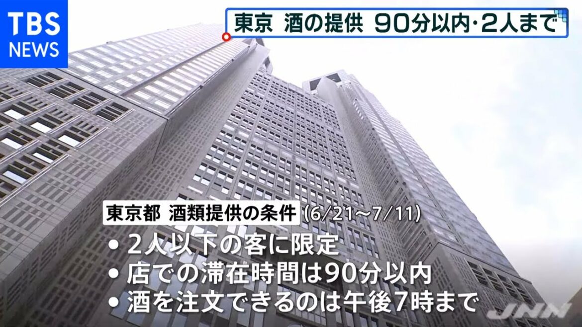 まん延防止措置、東京 酒の提供「２人以下９０分以内」【新型コロナ】