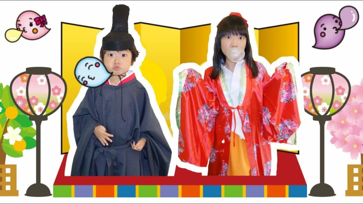 ★ふ～せんの実でひな祭り！ひめちゃんお雛様＆おうくんお内裏様に変身★