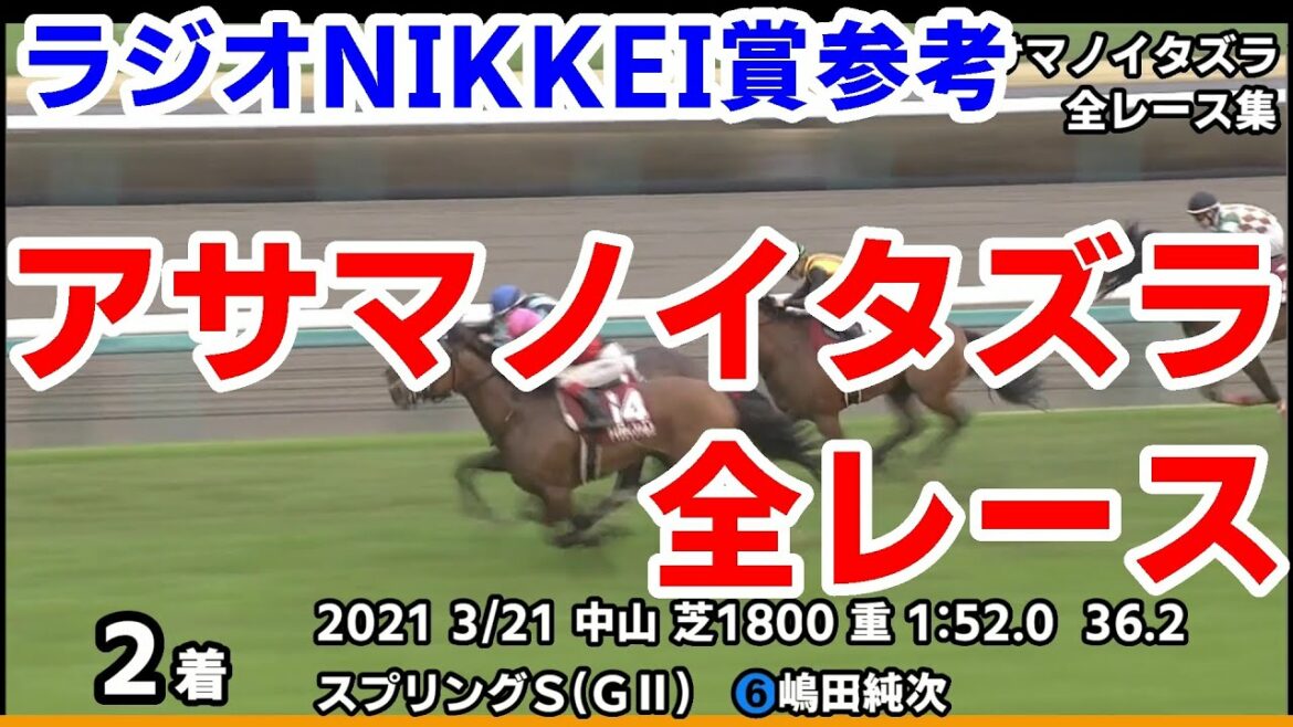 【ラジオNIKKEI賞2021予想参考】アサマノイタズラ全レース集~皐月賞2021【パドック競馬】