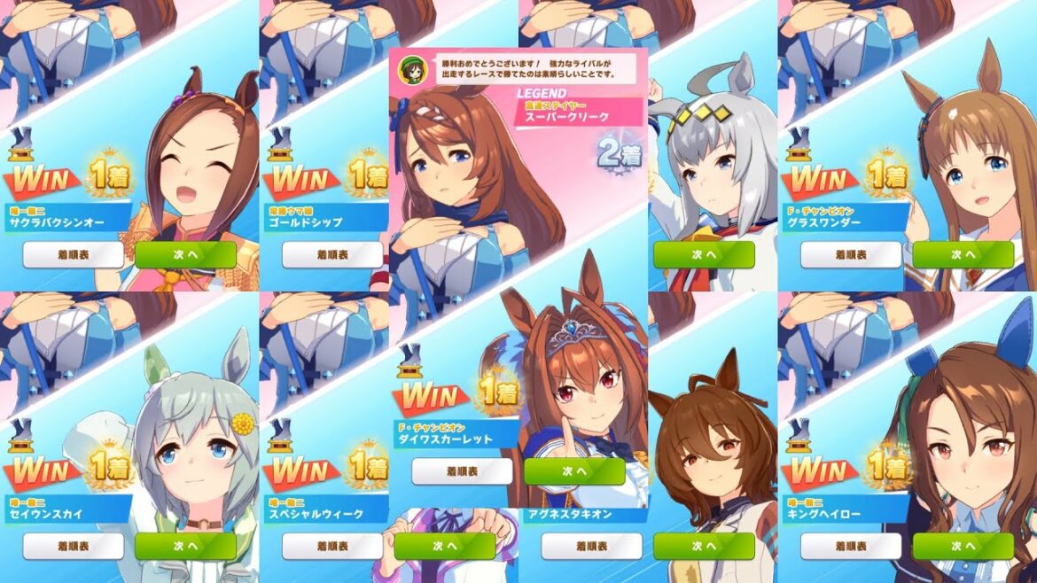 【ウマ娘】レジェンドレース 天皇賞(春) [京都 芝 3200m] vs. スーパークリーク 全9レース【全勝】