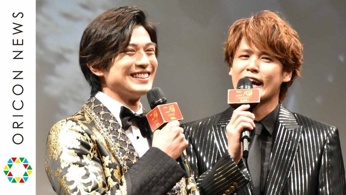 宮野真守＆新田真剣佑、『ちはやふる』コンビがラブラブ！　極上のじゃれ合いに会場悶絶　映画『二ノ国』ジャパンプレミア