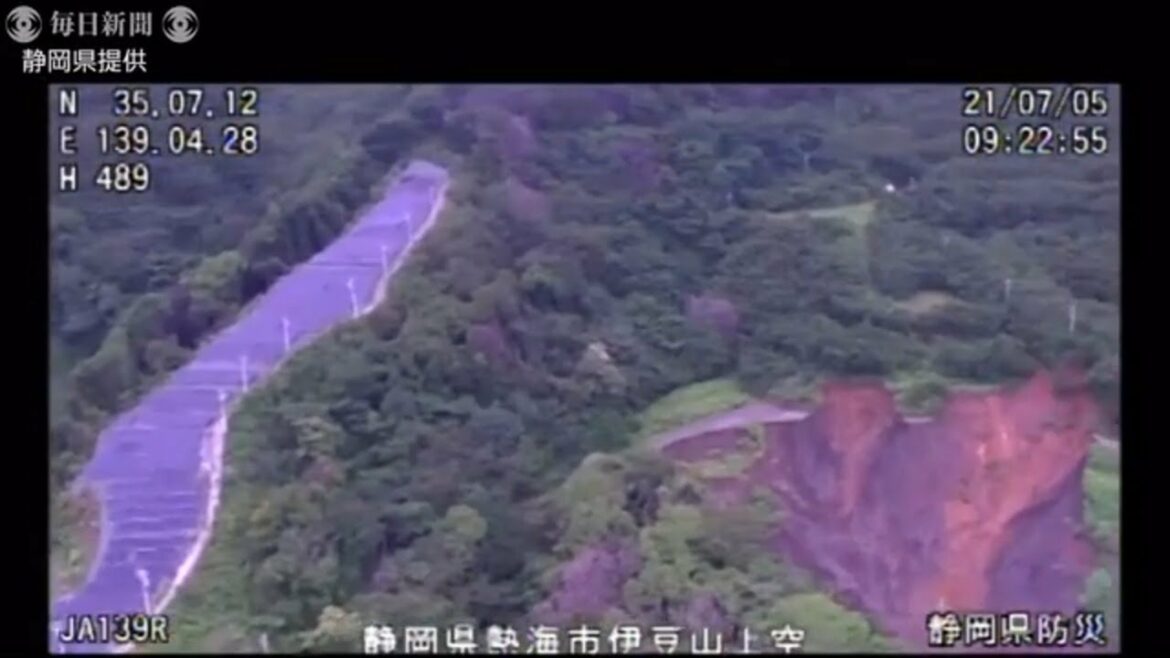 熱海土石流　静岡県が被災地全域の空撮映像を公開