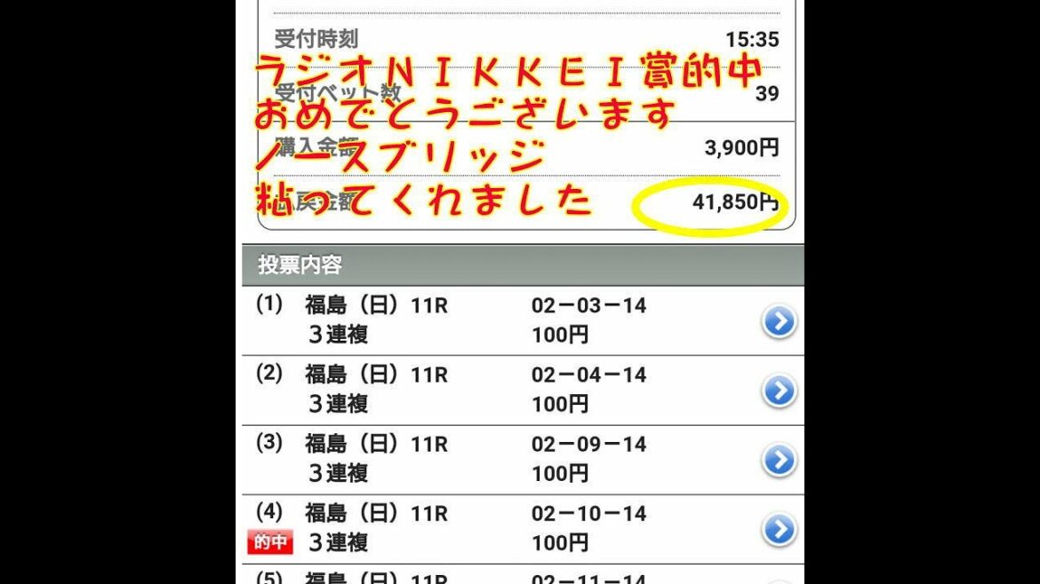 ラジオNNIKKIEI賞　レース回顧　【　ラジオＮＩＫＫＥＩ賞　３連単　３１万６１８０円的中　３連複　４万１８５０円的中記念特別回顧限定３日間】