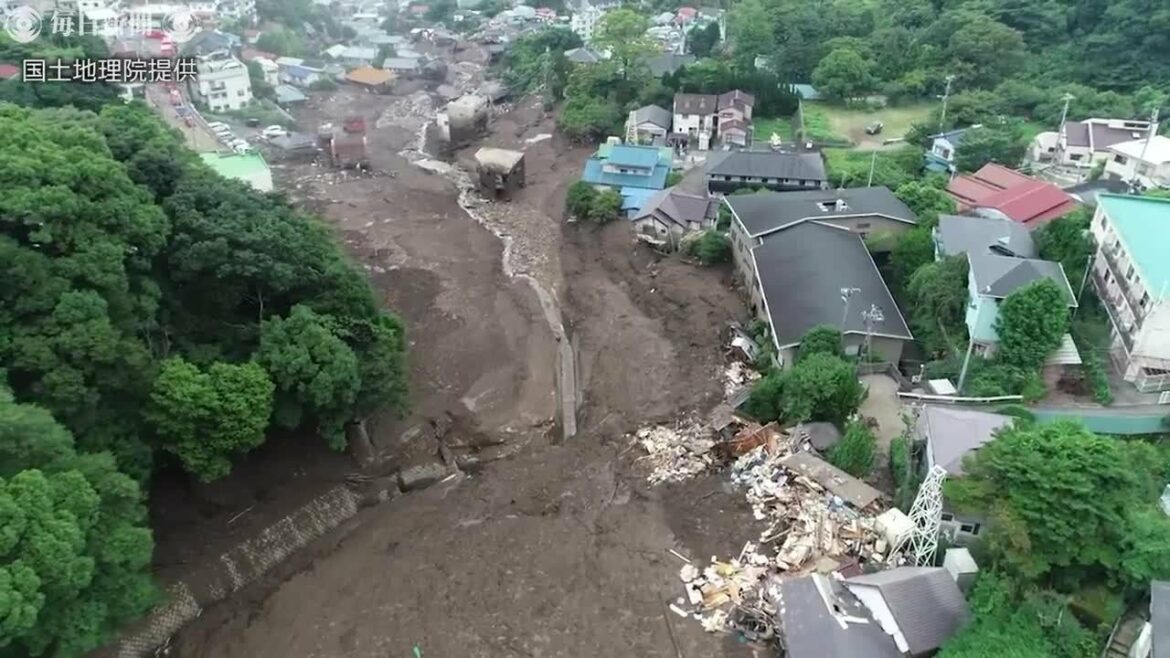熱海土石流　国土地理院がドローン撮影動画を公開
