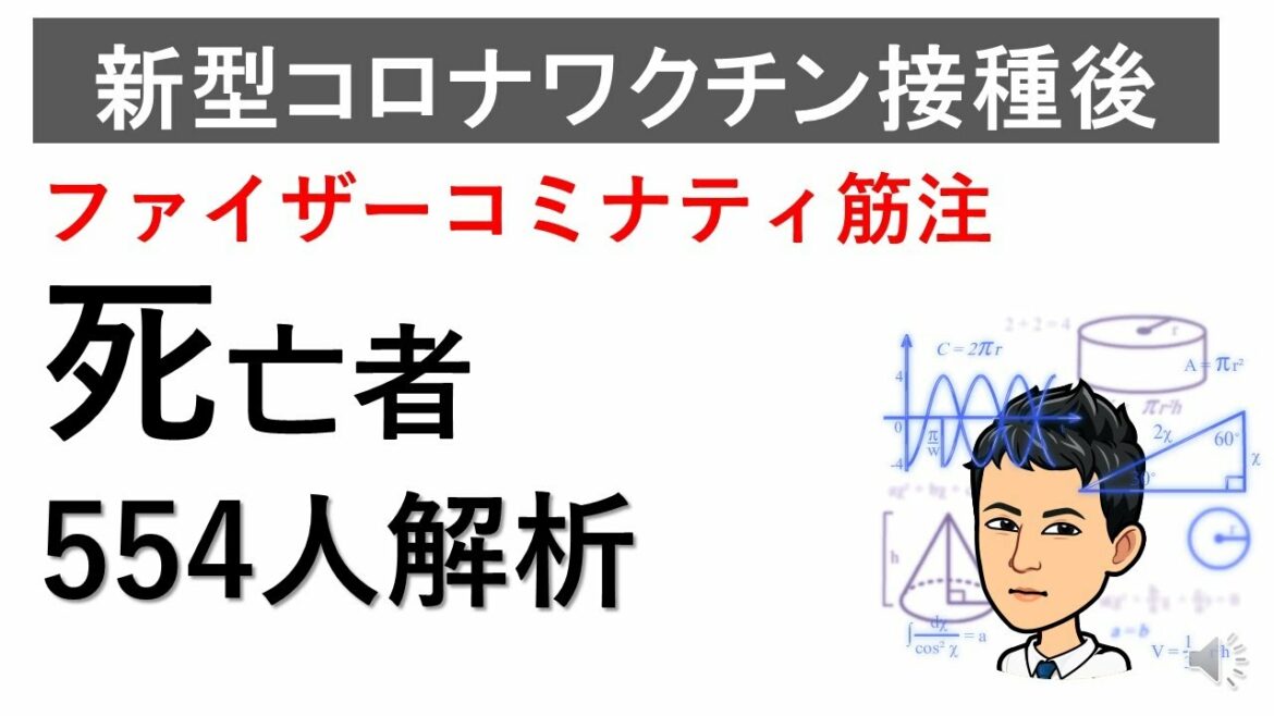 新型コロナワクチン接種後の死者556人のうちファイザーコミナティ筋注接種された554人を解析　厚生労働省が7月7日報告