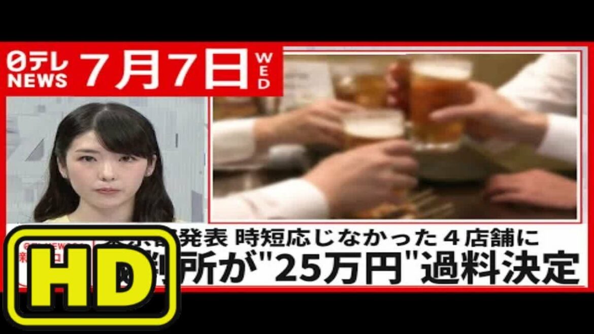 【新型コロナ】時短命令応じなかった飲食店に"25万円"過料 全国初　７月７日ニュースまとめ　日テレNEWS