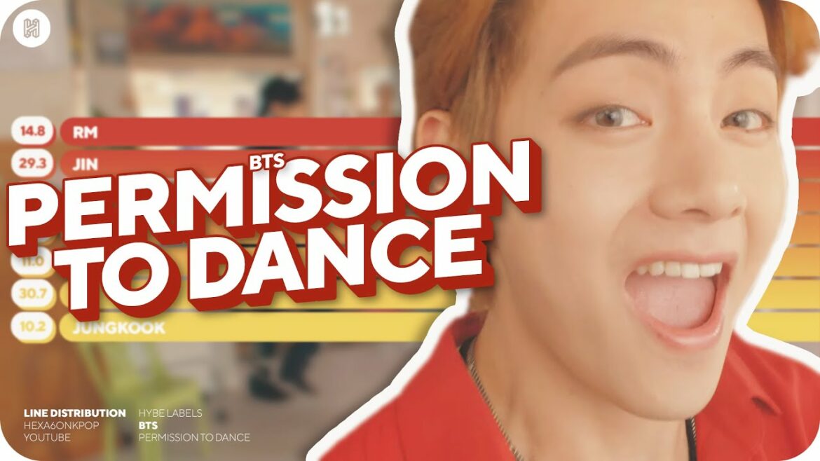 BTS - Permission To Dance Line Distribution (Color Coded)