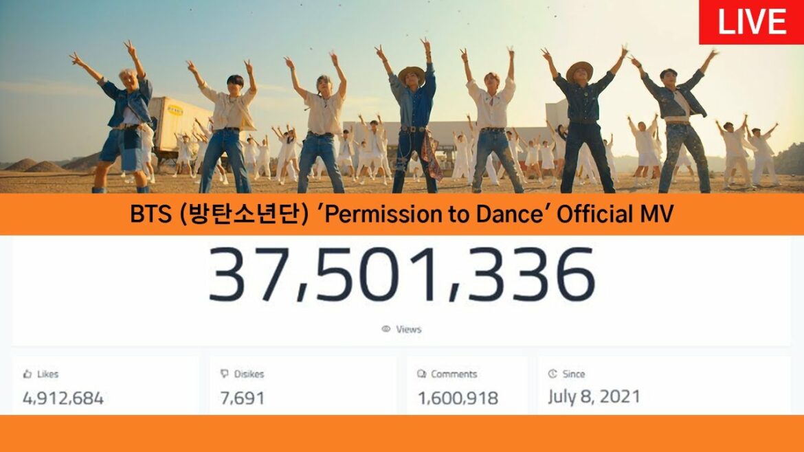 BTS - Permission to Dance | Live View Count