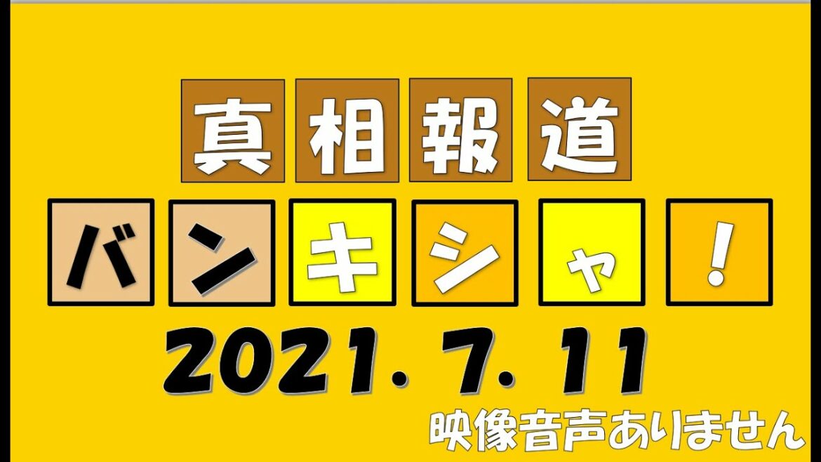 【真相報道 バンキシャ! 桝太一 夏目三久 伊沢拓司  ナツメグラム ベタバリ 2021年7月11日 20210711 FULL SHOW HD】土石流災害 　※映像音声ありません。。