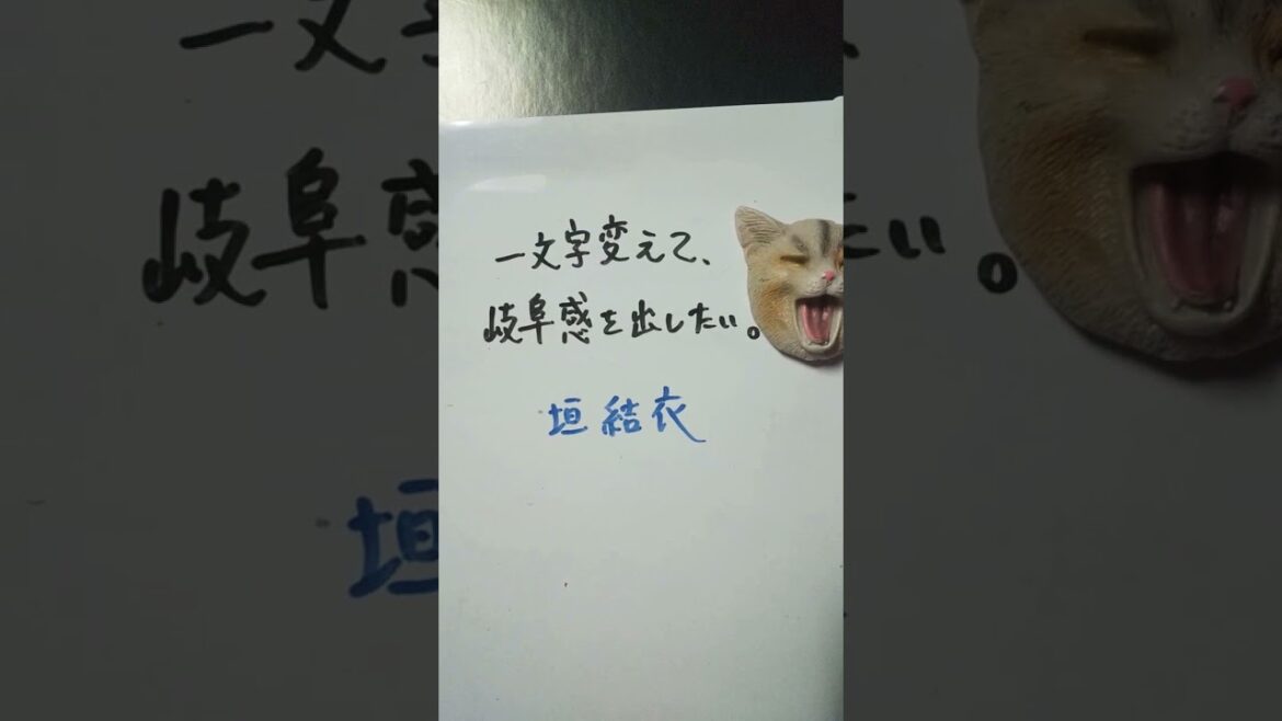 【大喜利】お題・新垣結衣。一文字変えて、岐阜感を出したい。 #shorts