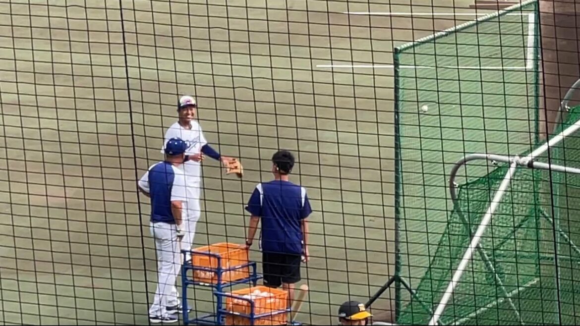 【フレッシュオールスター21】中日ドラゴンズ練習風景 土田龍空と仁村監督☆坊ちゃんスタジアム