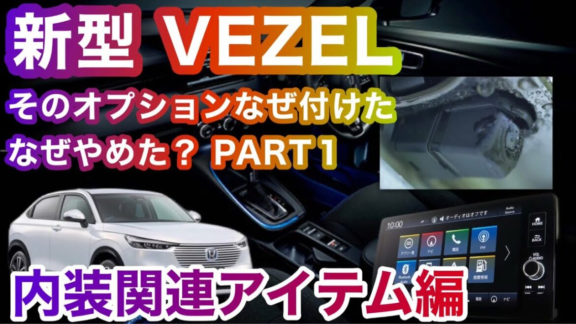 新型ヴェゼル　私が選んだ厳選オプションパートワン　内装関連アイテム編