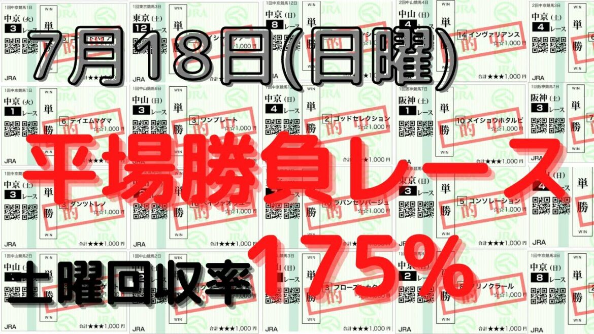 【競馬予想】7月18日の平場勝負レース(2レース)!単複ベタ買いで高い回収率を出せる狙い馬! 【競馬予想】7月18日の平場勝負レース(2レース)!単複ベタ買いで高い回収率を出せる狙い馬!