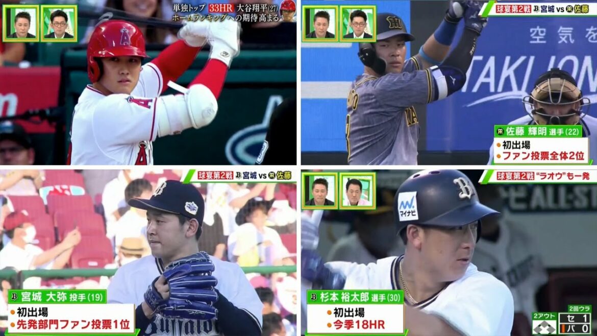 7月17日プロ野球ニュース【大谷翔平(27)】（33号ホームラン）日本人初HR王なるか？！「オールスター」佐藤 輝明ホームラン vs 宮城！松井が最終回を3人で締め、オールスター初セーブ！