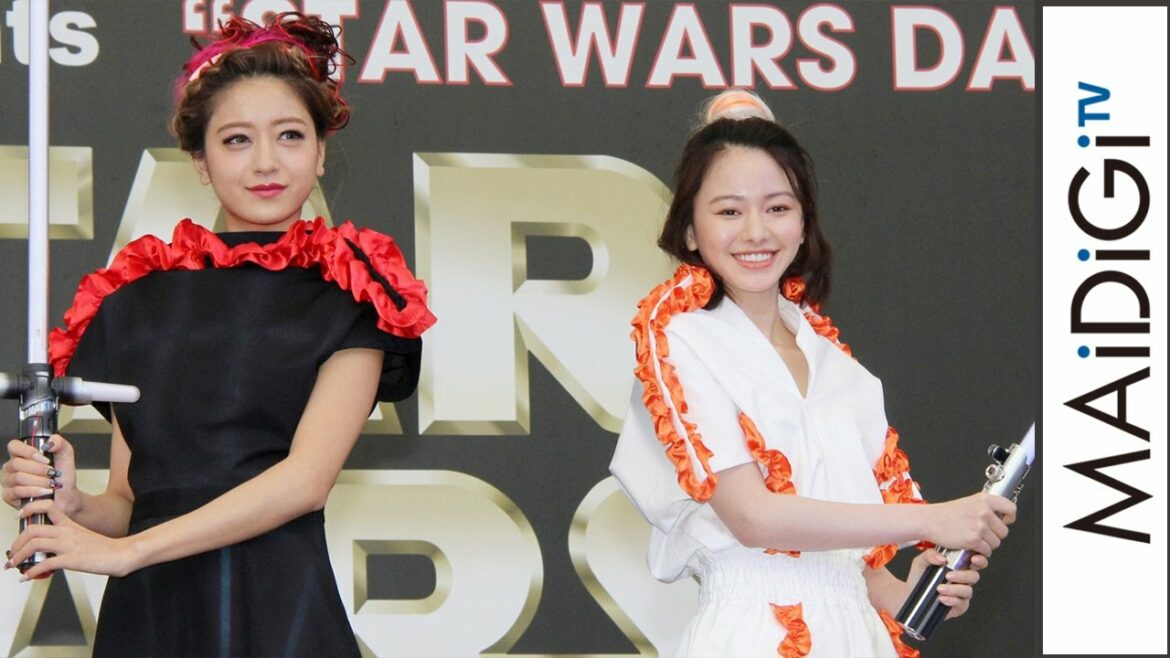 山本舞香＆池田美優、「スター・ウォーズ」のドレスで登場　「私もフォースが欲しい」　映画「スター・ウォーズ／最後のジェダイ」イベント1