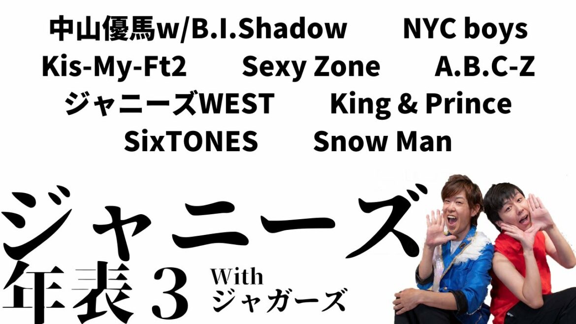 【ジャニーズ年表パート３】withジャガーズ