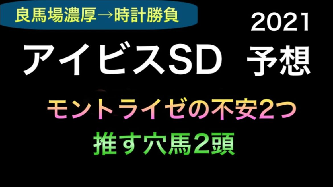 【競馬予想】 アイビスサマーダッシュ 2021 予想 【競馬予想】 アイビスサマーダッシュ 2021 予想