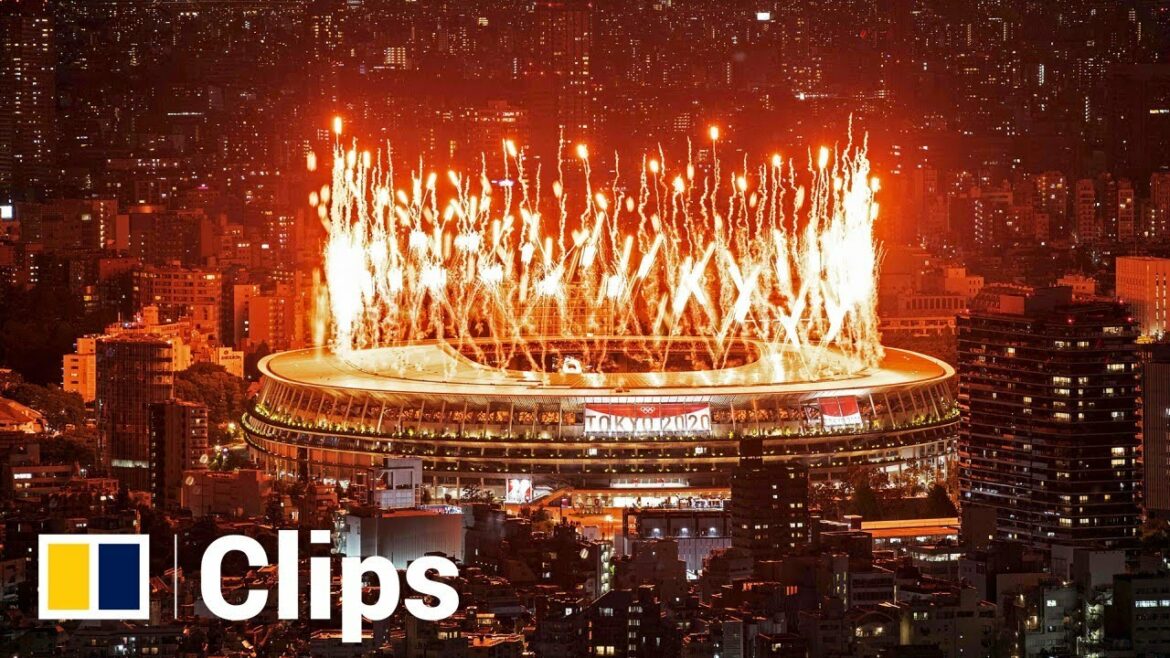 東京は花火とドローンの展示でオリンピック開会式をマークします 東京は花火とドローンの展示でオリンピック開会式をマークします