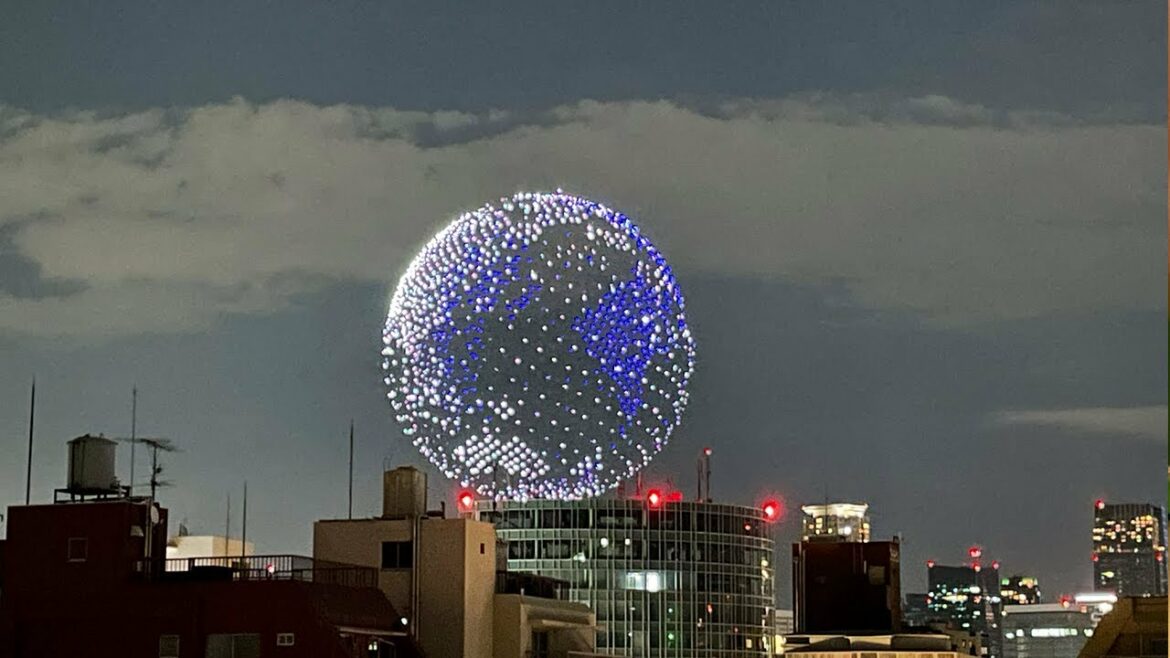 東京2020オリンピック開会式 Olympic opening ceremony, Tokyo Olympics Drone Earth【4Kフルバージョン・花火・ドローン演出】