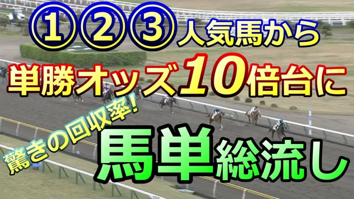 【競馬検証】①②③人気馬から中穴へ馬単総流しした結果、驚きの検証結果がｗ