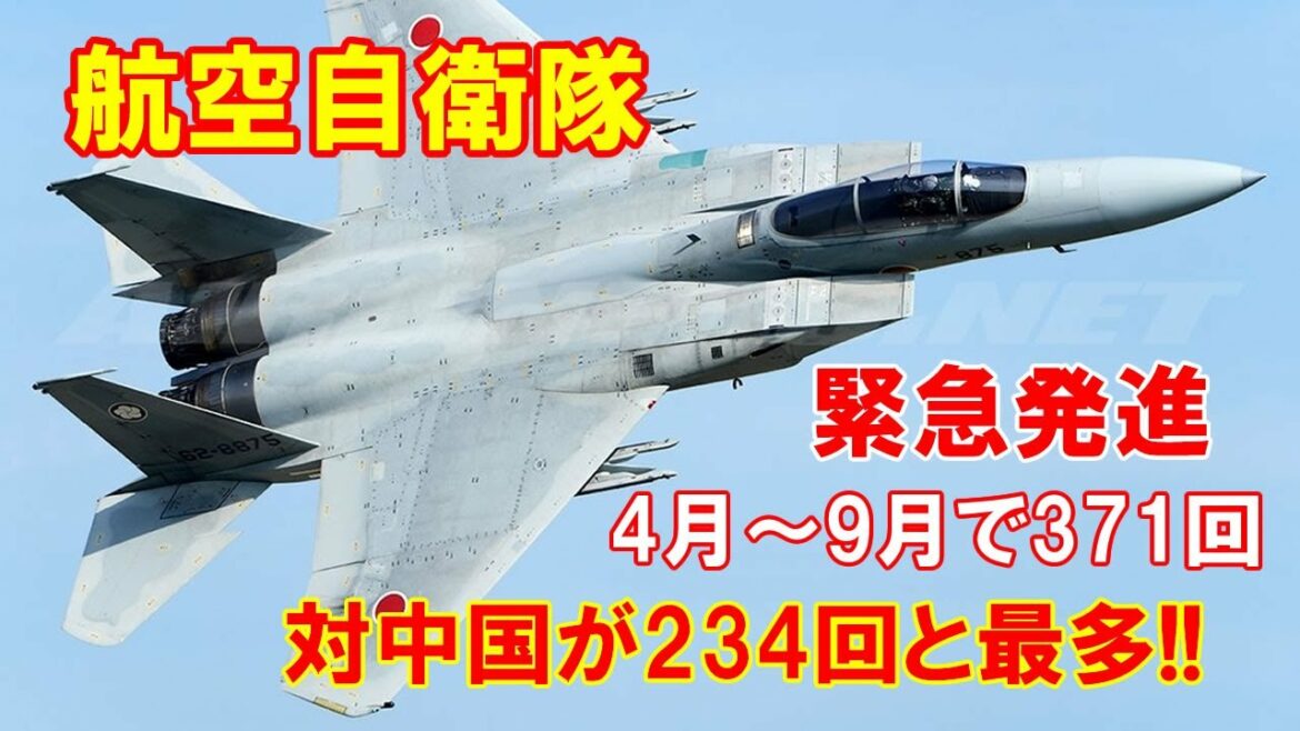 航空自衛隊の戦闘機が緊急発進(スクランブル)した回数は、4~9月で371回・・・対中国が234回と最多!!(2020 10 11) 航空自衛隊の戦闘機が緊急発進(スクランブル)した回数は、4~9月で371回・・・対中国が234回と最多!!(2020 10 11)