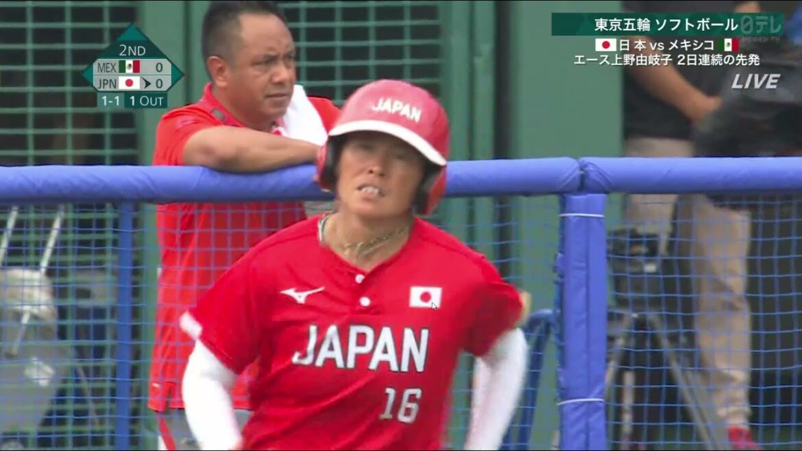 東京オリンピック　ソフト女子　 藤田倭選手  頼れる主砲！先制HR
