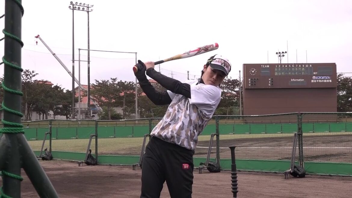 【ソフトボール日本代表】山田恵里選手 ティーバッティング/沖縄合宿